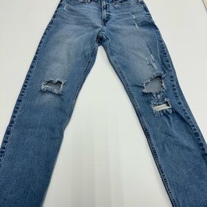 Calvin Klein High Rise Straight Blue Jeans